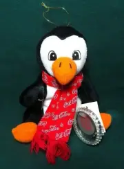Collectible Coca-Cola "Penguin in COCA_COLA Snowflake Scarf" Bean Bag Plush, NWT