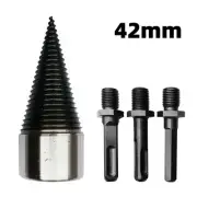 4pcs Firewood Drill Bit Set Log Splitter Screw Cone Driver Carbon Steel