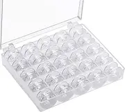 Sewing Machine Bobbins,Plastic Bobbins for Sewing Machine Universal Clear Bobbins with Bobbin Case Sewing Machine Accessories (25 PCS, Transparent)