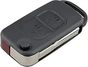 FLJKCT Smart Car Key Shell 2 Buttons Car Remote Key Case,for Mercedes-Benz A C E S 1993-2003