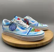 Vans One Piece Devil Fruit Skate Sneaker Old Skool Shoes Blue Mens 7.5 Womens 9