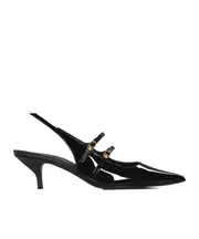 CELINE JUDY DOUBLE STRAP MARY JANE SLINGBACK IN PATENT CALFSKIN 37.5,36,38.5,37,38,39,40,36.5,41 black