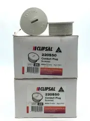 Clipsal 220S50 Conduit Plug Screwed 50mm Thread PVC Grey Series 220S x40 pcs