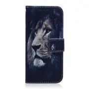 Lion Pattern Coloured Drawing Horizontal Flip Leather Case for Huawei Y7 Prime (2019) / Y7 Pro (2019) / Enjoy 9, with Holder & Card Slots & Wallet
