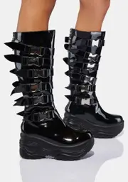 [FAN ALL FLAMES] Patent Trinity Platform Boots