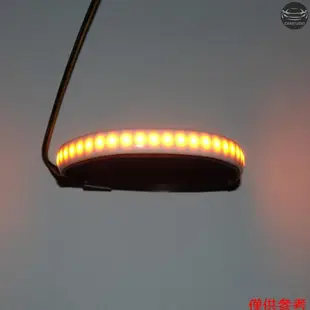 2 件裝摩托車前叉 LED 燈條轉向信號指示燈環形轉向燈