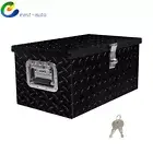 20" x 12" x 9.5" Tool Box Aluminum Diamond Plate For Pickup Trailer Black