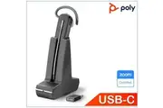 Plantronics/Poly Savi 8245 UC,DECT Headset, USB-C, Convertible,Wireless, Unlimited talk time, crystal-clear audio, ANC, one-touc