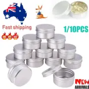 Aluminium Empty Cosmetic Pot Lip Balm Jar Tin Container Silver Box Containers JQ