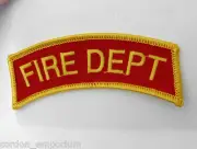 US FIRE FIGHTER FIRE DEPT DEPARTMENT SHOULDER PATCH 1.1 X 3.4 INCHES