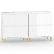 vidaXL Sideboards 2 pcs High Gloss White 60x35x70 cm Engineered Wood
