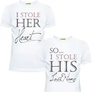 [picontshirt] Matching Shirts Set for Married Couples Husband and Wife Wedding Gift Anniversary Newlywed