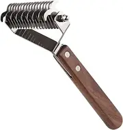 onebarleycorn - Coat King Dog Dematting Comb,Pet Grooming Tool Undercoat Rake Removes Loose Undercoat, Knots, Mats and Tangled Hair for cats and dogs(9+17 Dual Blades)