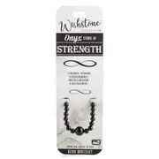 Wishstone Onyx Bead Bracelet Strength Keychain Accessories Womens Black