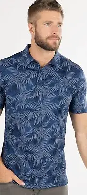 NWT Travis Mathew Lifestyle Performance Mountain Down Golf Polo Shirt Mens M