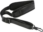 Saxophone Neck Strap Soft Sax Leather Padded for Alto Baritone Soprano (Black, Adjustable)