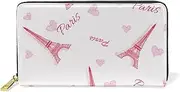 [MASSIKOA] Paris Eiffel Towers Womens Clutch Purses Organizer And Handbags Zip Around Wallet