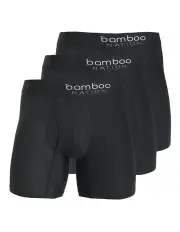 [Bamboo Nation] Y Front Anti Chafe Boxer 3 Pack in Black