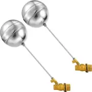 2 Pack Float Valve for Water Tank Stainless Steel Float Ball Valve 3/4 Inch Tank