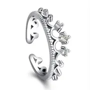 4PCS Copper Crown Opening Ring Jewelry Articles Ring