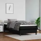 vidaXL Box Spring Bed without Mattress Black King Single Size Faux Leather OLL
