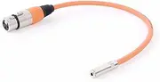 ROBAUN XLR Female to 1/8 Female Adapter Microphone Cable, Balanced Mini-Jack, 3.5mm Stereo to XLR Female Transforming Cord Converter(Orange,5M)