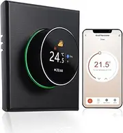 WiFi Smart Thermostat, Temperature Controller Weekly Programmable Button Control/Mobile APP/Voice Control Compatible with Alexa/Google Home, for Water/Gas Boiler 5A Blackwater&Gas Boiler