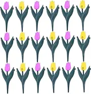 WEKADRIN Outdoor Tulip Garden Fence Edging 20pcs Sturdy PVC Fencing for Yard Decor Real Touch