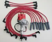 FORD 351C 400 429 460 RED SMALL CAP HEI DISTRIBUTOR + 8.5mm SPARK PLUG WIRES US (for: Ford)