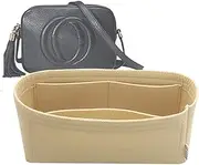 Lckaey Felt Purse Organizer For Disco Square Fringe Camera Bag Organize Organizer Liner Bag2027Khaki 19 * 6 * 12cm