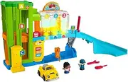 ​Fisher-Price Little People Toddler Playset with Toy Car, Ramp and Smart Stages Content, Light-Up Learning Garage, UK English Version