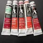 Grumbacher Alizarin Cadmium Vermillion Lake RED Watercolor New .25 fl oz 7.5 ml