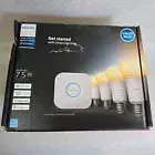 Philips Hue White Ambiance A19 LED Smart Bulb Starter Kit - HUB and 4 Bulbs NEW