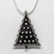 NAVAJO-STERLING SILVER CHRISTMAS TREE PIN/PENDANT by LEE CHARLEY