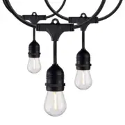 SATCO 24Ft - LED String Light - Includes 12-S14 bulbs - 2200K - 120Vs - 2 Pack