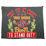 Why Fit In When You Were Born To Stand Out Autism - Microfiber Gym Sports Towel