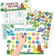 10 Pcs Potty Training Sticker Chart Potty Reward Sticker Chart Toilet Sticker for KidsPotty Training Sticker Chart Potty Training Chart (Dinosaur)