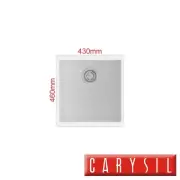 Enigma 100M Granite Kitchen Sink - 430mm Single Bowl - Top/Under Mount - White