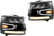 Compatible For Chevrolet Silverado 2007-2013 Auto Headlights Assembly Upgrade LED Projector Lens Car Front Lamps Accessories