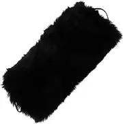 [GOOHOCHY] Hand Warmer Muff Portable Faux Fur Warmer Pouch Accessory Small Soft Muff for Women Black