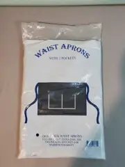 Two Black Waist Aprons With Two Pockets