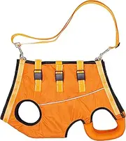 Dog Lift Harness Full Body Support & Recovery Sling Dog Lifter Vest Harness for Old, Joint Injuries, Arthritis, Disabled Dogs Walk (Medium Orange)