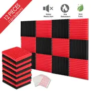 Extra Thick 12Pcs Acoustic Foam Panels Sound-absorbing Improve Tiles Studio KTV