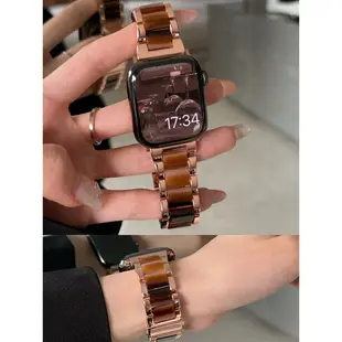 金属拼树脂錶帶 APPLE WATCH錶帶 watch真皮錶帶 手錶錶帶 蘋果錶帶 iwatch錶帶