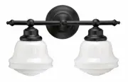 Huntley 2-Light Bathroom Light in Farmhouse Style 10 Inches Tall and 16 Inches