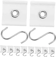GARVALON Stainless Steel Rv Awning Hooks 10 Sets S-Hook Clips for Rv Canopy Easy Install Awning Fastener PVC Coated Fabric