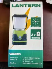 Portable Camping 1000 Lumen LED Lantern Light Battery Powered