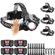 High Lumens LED Headlamp& 100H Using Time, USB Rechargeable Head lamp, 90° Ad...
