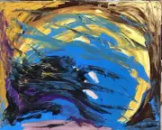 “Tale Of The Murderous Crows” #michaelscottwoodcock Abstract Oil Painting Canvas