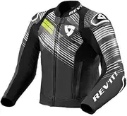 REV'IT APEX BLACK-NEON YELLOW JACKET, MEN 50, BLACK NEON YELLOW, 50
